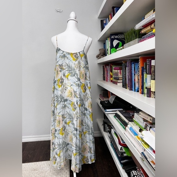 VINCE Marine Garden Pleated Cami Dress size medium - Picture 10 of 14